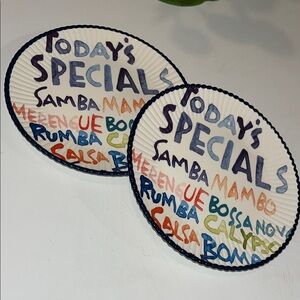 Anthropologie Multicolor Today's Specials Plates 6” price is for pair of two